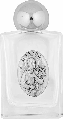 Venerare Botella de agua bendita de vidrio (San Gerard)
