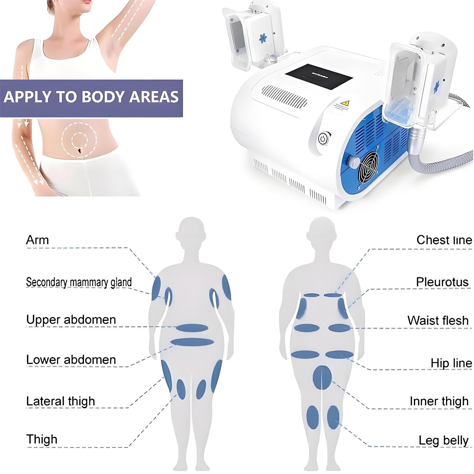 Corpo che scolpisce la macchina di congelamento grassa, congelamento grasso di Cryolipolysis che dimagrisce macchina, strumento di rimozione grasso fresco perso peso per la parte superiore della vita