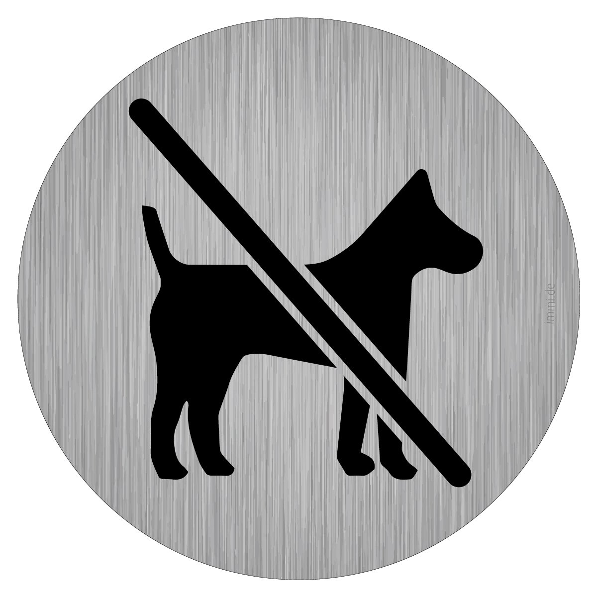 immi Verbots-Zeichen, Keine Hunde, Hunde müssen draußen bleiben, 95mmØ
