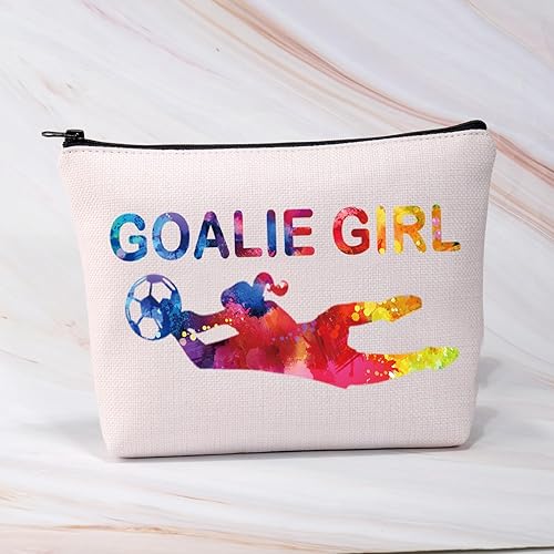 Miniatura 5 de BDPWSS Bolsa de maquillaje de portero para niña, bolsa de portero de fútbol, portero, defensor, bolsa de viaje, regalo de portero de fútbol, Chica