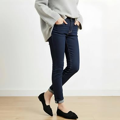 Flats for Women Pointed Toe Ballet Flats Knit Bow Dressy Flat Shoes with Arch Support Insole