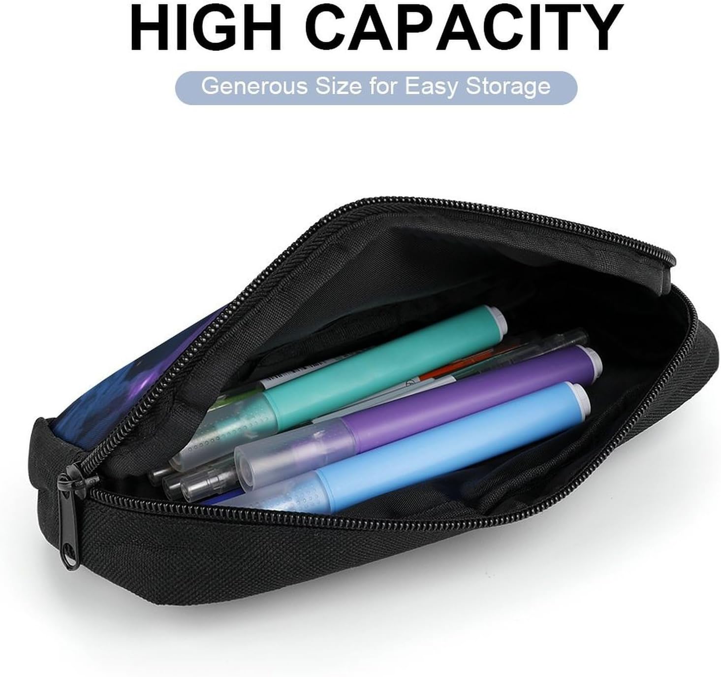 Mushrooms Large Pencil Case Pouch Big Capacity for Office image 5