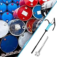 Vista 6 de WILLBOND Bomba de tambor de 55 galones con llave Bung de 5 a 55 galones, herramienta de apertura de bomba de aceite para abrir 10, 15, 20, 30, 55