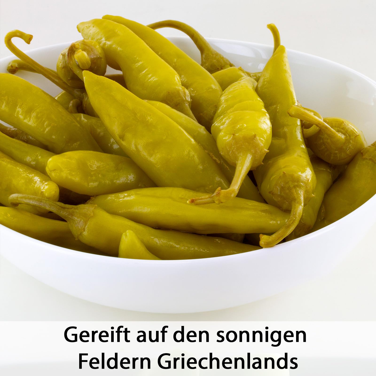 Feinkost Dittmann Grüne Pfefferonen mild pikant 6x1kg - Grüne Paprikafrucht aus Griechenland