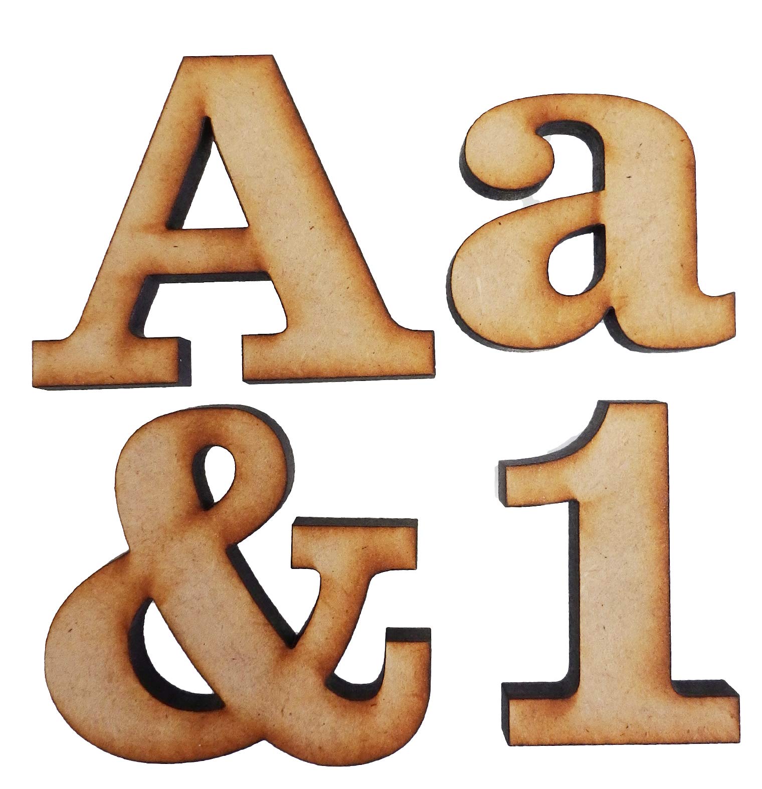 Amazon.co.jp: アンシャンテ工房 (MDF) 切り抜き文字 1文字 高さ20cm