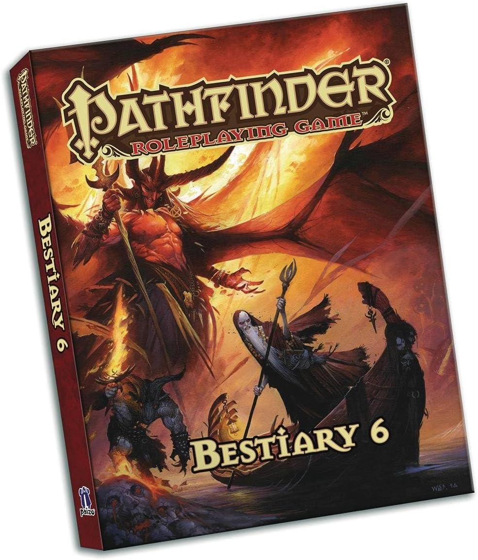 Pathfinder RPG Bestiary 6 Pocket Edition Paperback, Más de 200 monstruos | Mayores de 16 años, Primera edición, Archdevils Horsemen Apocalypse, Nuevas plantillas de carreras, Compañeros animales, Reglas universales