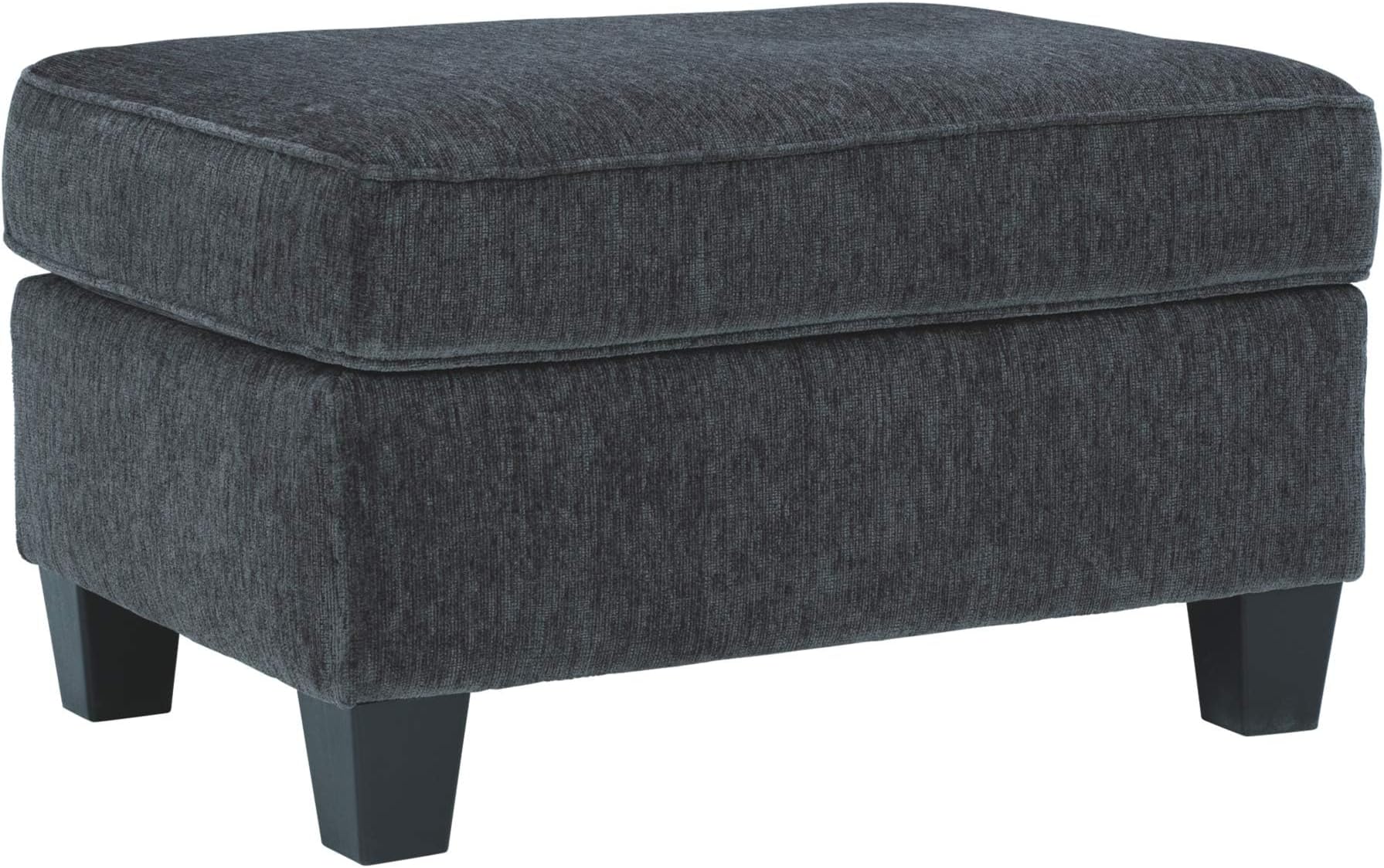 Abinger Contemporary Rectangle Ottoman, Dark Gray
