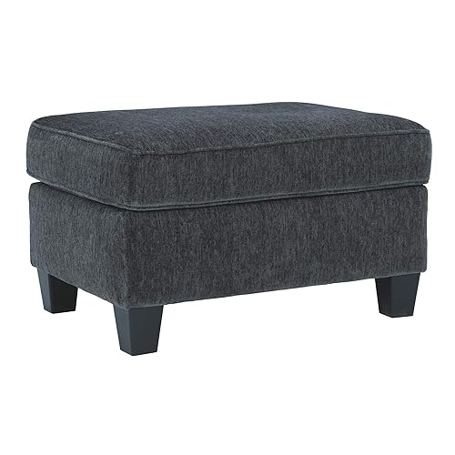 Signature Design by Ashley Abinger Contemporary Rectangle Ottoman, Dark Gray