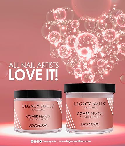 Miniatura 10 de Legacy Nails Polvo acrílico de cobertura profesional, 4 onzas, ideal para arte de uñas francés, crea arte de uñas, extensiones de uñas que