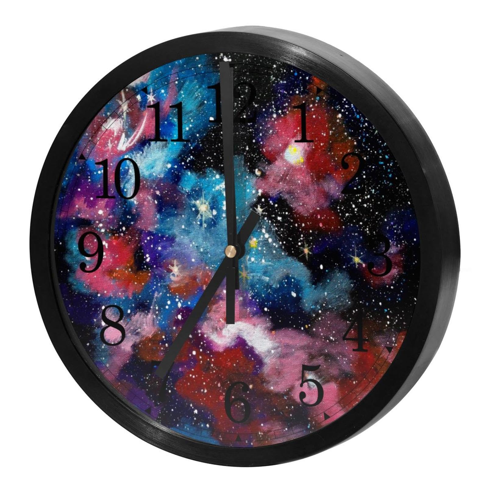 Horloge murale silencieuse haut de gamme design ciel étoilé pour salon moderne