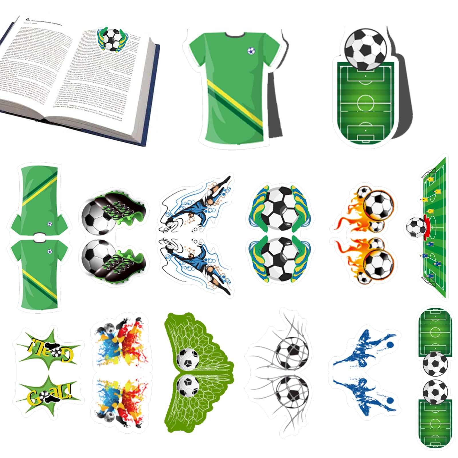 12 Piezas Magnetic Bookmarks Set,Clip de Página Magnético Marcadores,Marcapáginas Magnéticos,Marcapáginas Clip de Página,Marcadores de libros Magneticos,Marcapáginas Magnéticos Fútbol