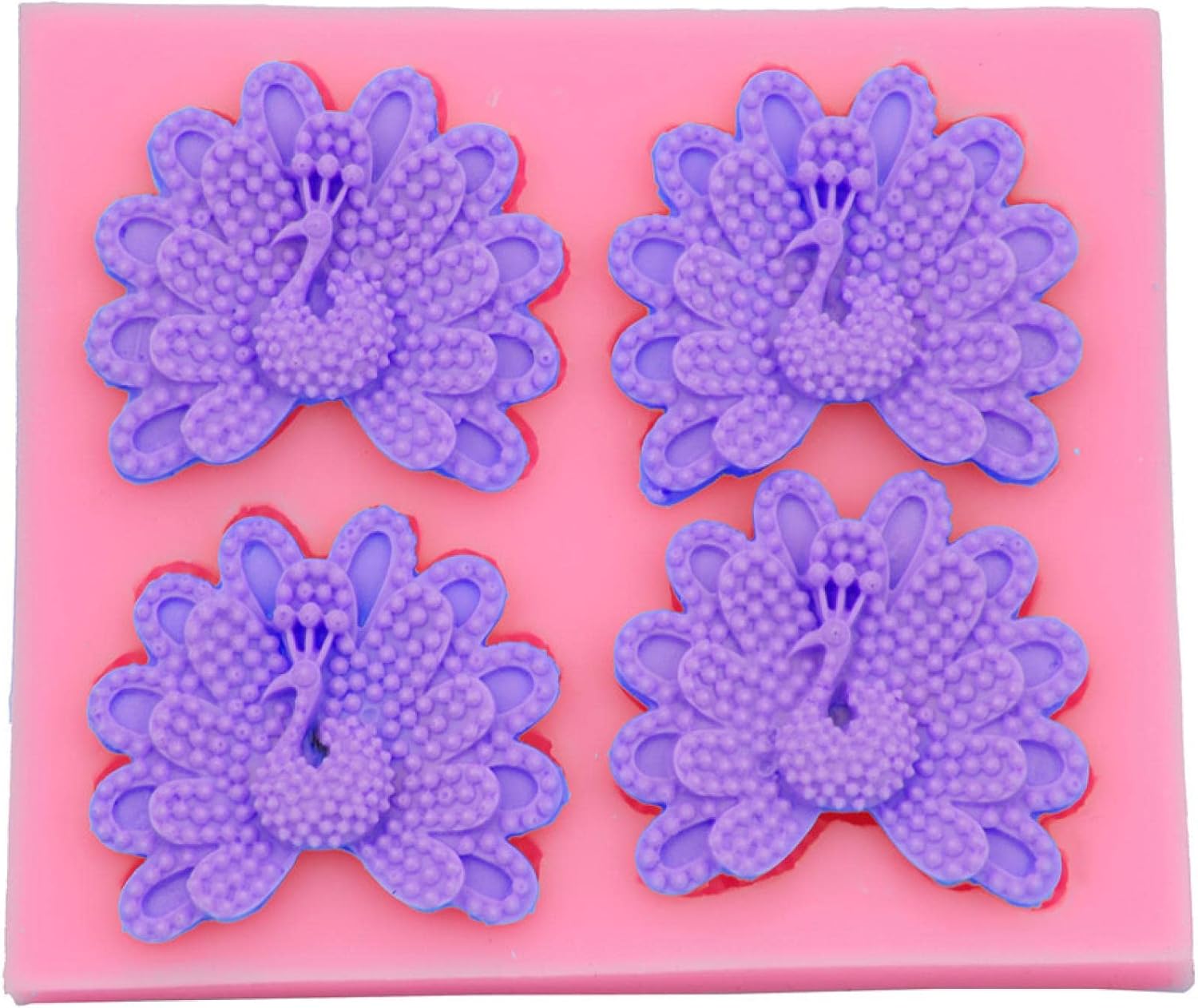 Chocolate Molds Fondant Molds ,Peacock Open Screen Shape DIY Fondant Cake Baking