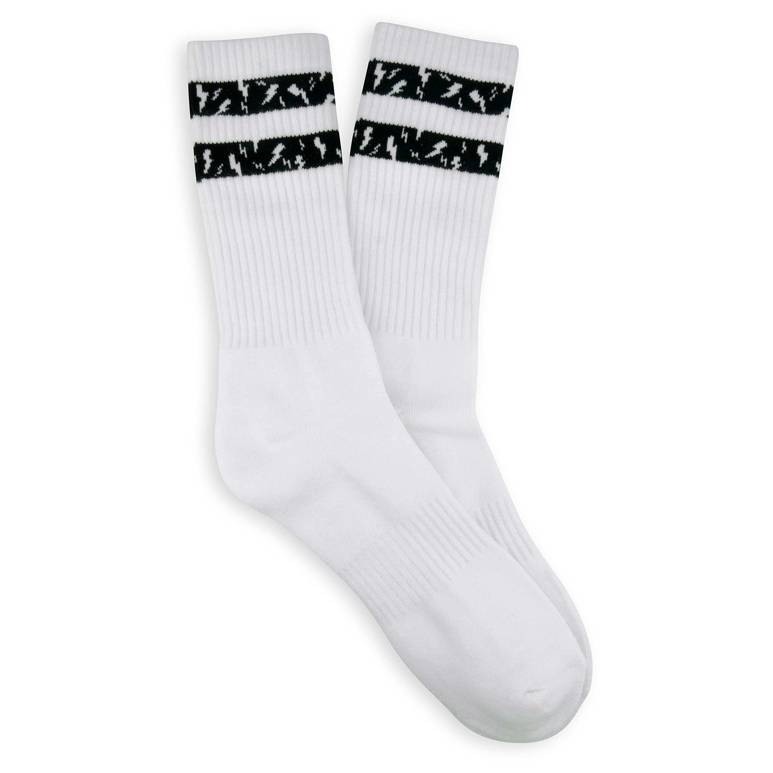 GET A GRIP Athletic Crew Socks (as8, numeric, numeric_7, numeric_12, regular, regular, Charged Up (black), UK 7-12)