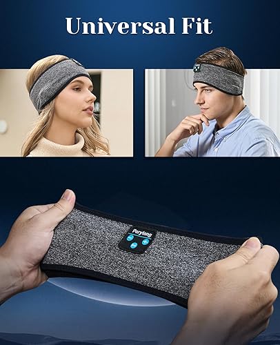 Miniatura 8 de Diadema con auriculares para dormir, auriculares suaves para dormir, diadema Bluetooth sobre la oreja, regalos para mujeres, hombres, Día de la