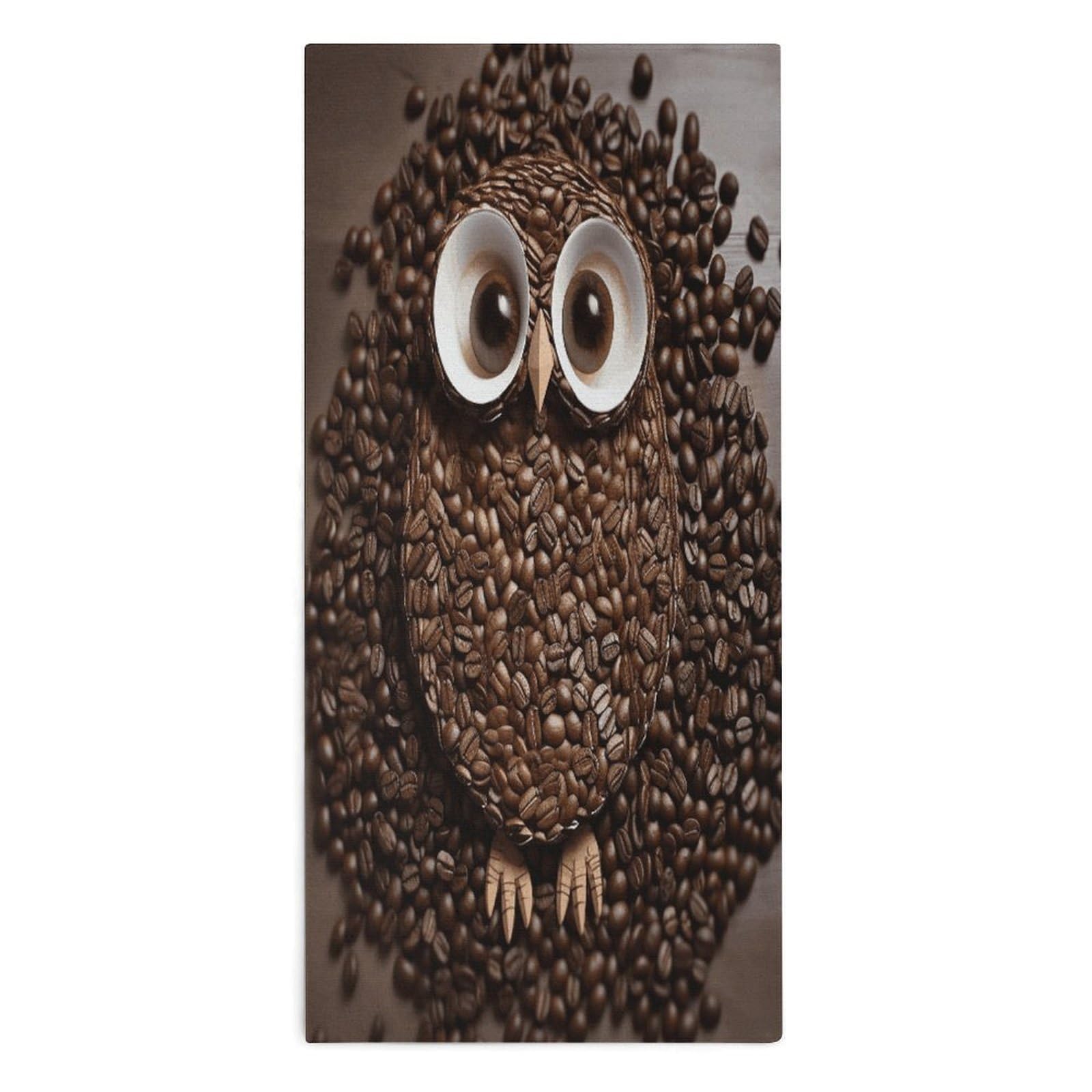 VstaDank Coffee Bean Owl Towel Quick Dry Absorbent Towels for Beach Thin Soft Lightweight Travel Bath Towel Sand Free Super Microfiber Face Towels for Sport Bath Adults
