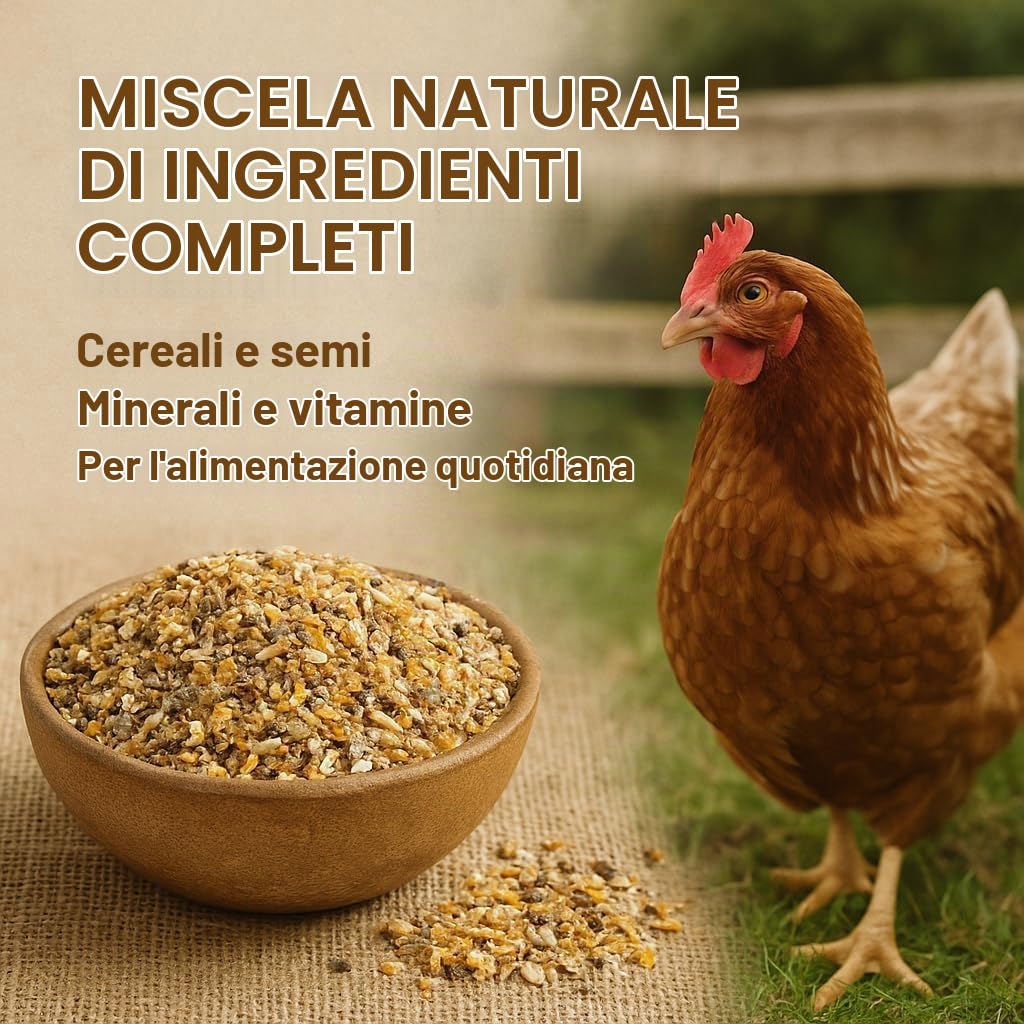 GiDeli Mangime per pollo, 30 kg, farina di ovaia, mangime completo per pollo, mangime per grani di pollame, per prestazioni ottimali e formazione delle uova, migliore accettazione e particolarmente