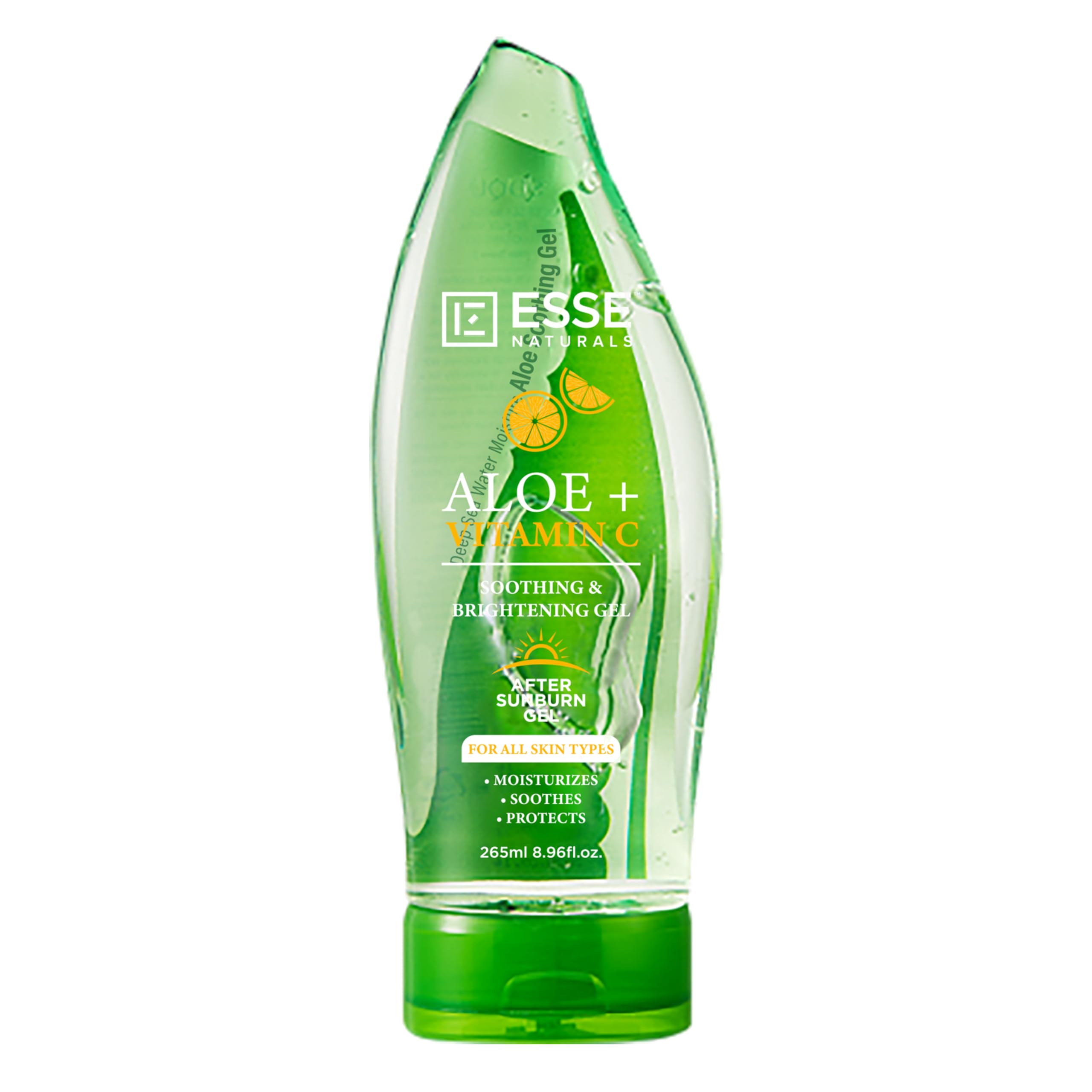 Naturals Aloe Vera Soothing and Brightening After Sunburn Gel | Infused with Vitamin C | For All Skin Types | 265ml