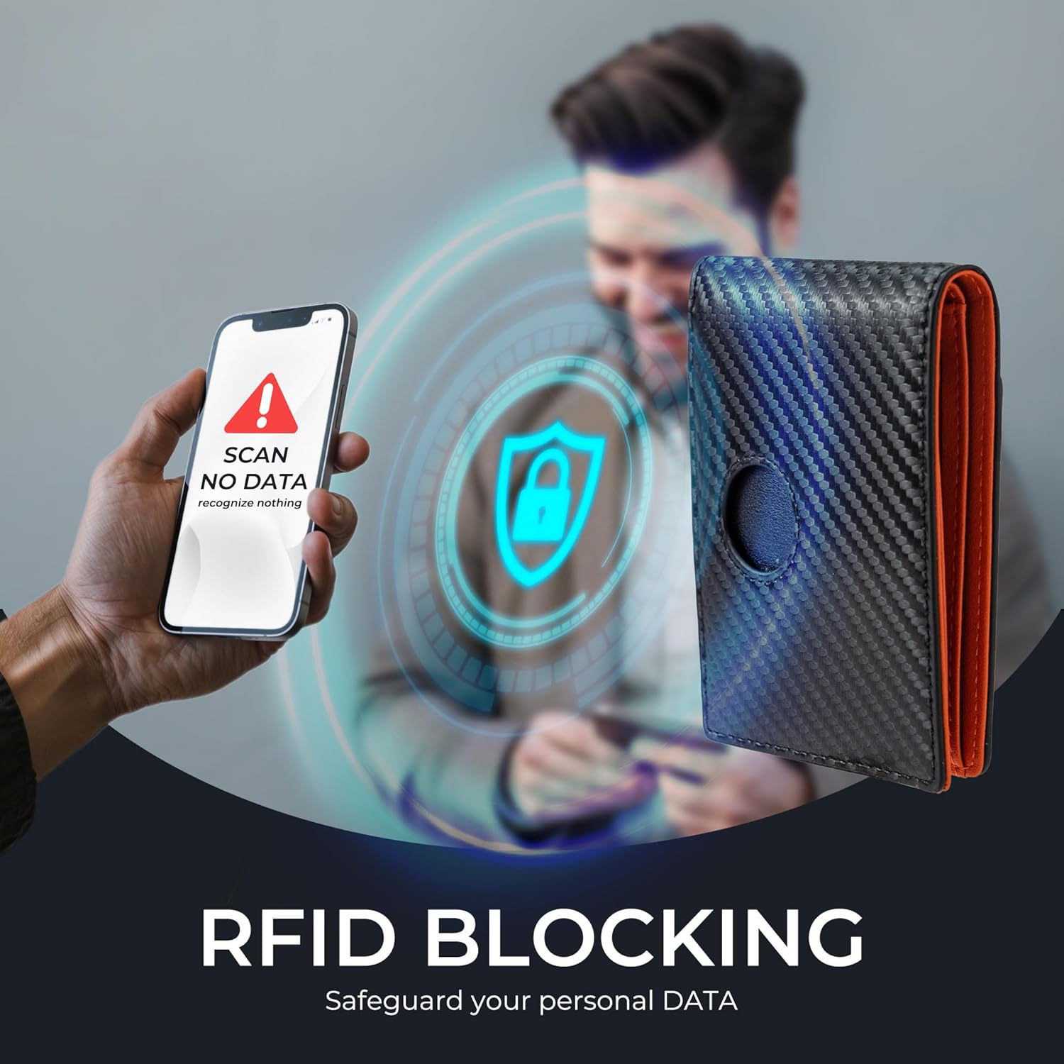 Alldaily Mens Wallet With AirTag Holder, Trackable Smart RFID Blocking Front Pocket Wallet, AirTag Not Included - Image 5