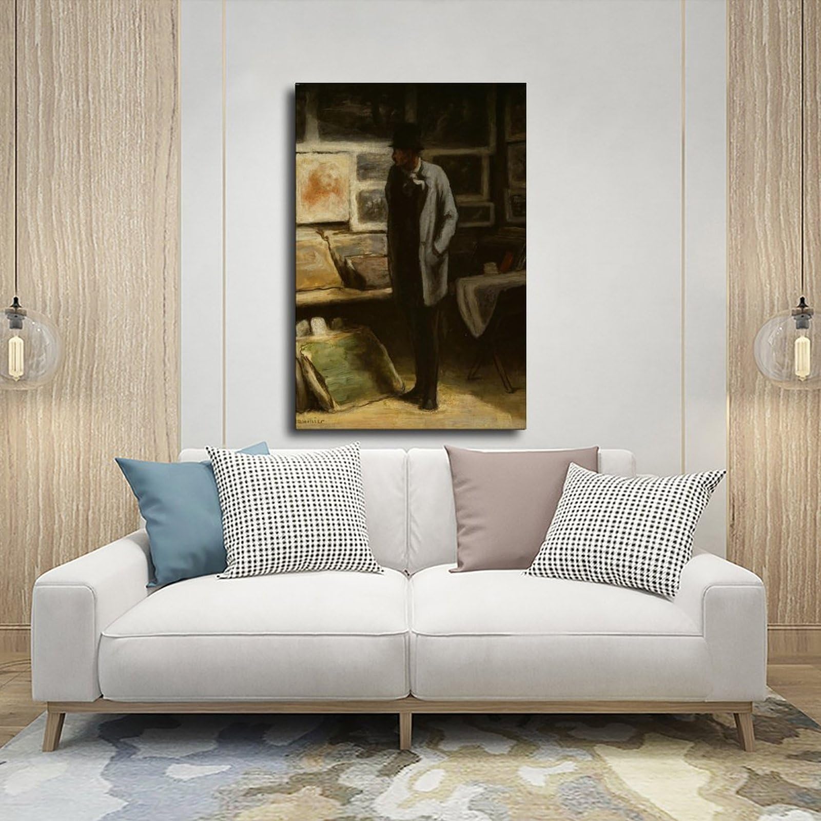 Honoré-Victorin Daumier Kunstdruck auf Leinwand, Wandkunst, Poster und Drucke, ästhetische Raumdekoration, für Schlafzimmer, Büro, 40 x 60 cm