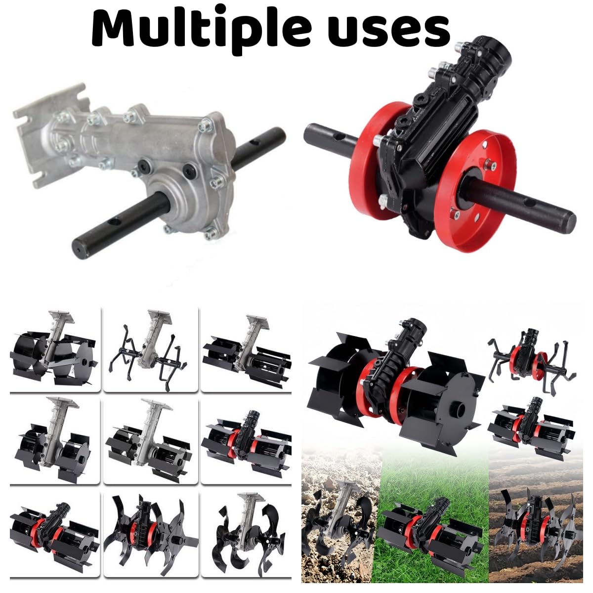 Accesorios para cortacésped rueda de aflojamiento de zanjeo deshierbe para arado profundo herramienta de repuesto universal extraíble (C)