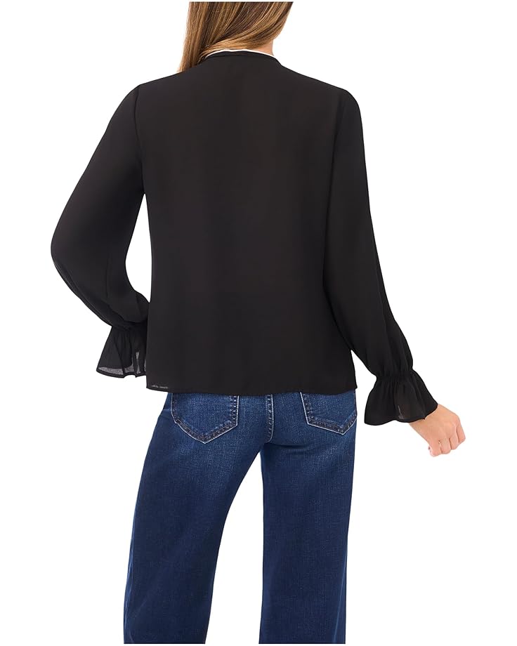 CeCe Long Sleeve Button-Down Ruffle Top - #2 of 3