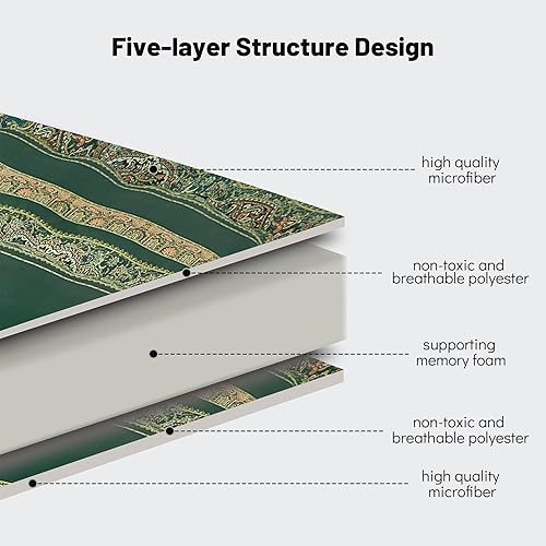 Miniatura 49 de Colchón japonés de suelo, colchón futón con bolsa de almacenamiento portátil, colchón enrollable grueso de tatami adecuado para campamento, Un negro