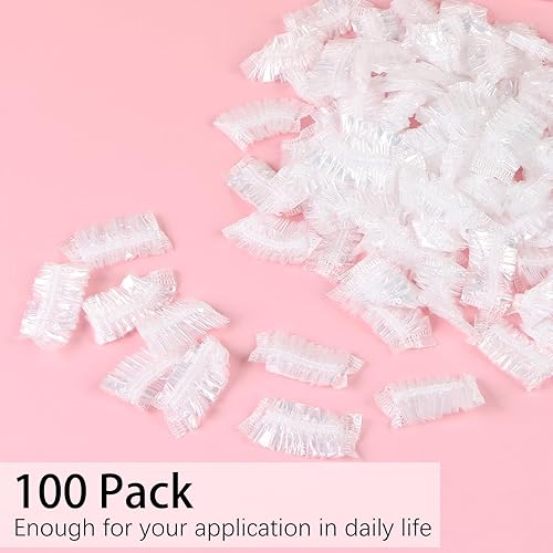 Miniatura 2 de 100 fundas desechables para los oídos para la ducha, de plástico transparente e impermeable, protectores de oídos, cubiertas para los oídos para