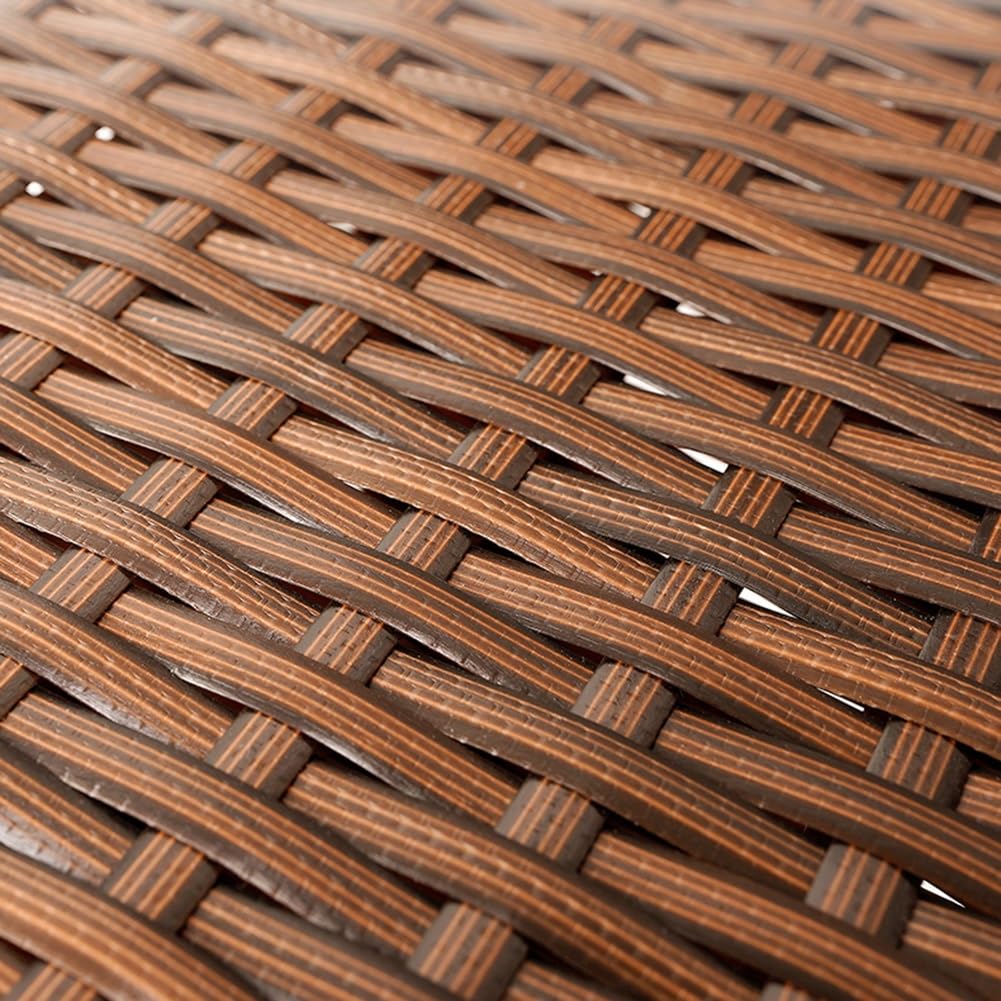 Fotel rattanowy Zero Gravity, składany, regulowany, z podłokietnikiem i poduszką, wytrzymały, wiklinowy leżak, do ogrodu, na basen, patio, plażę, do ogrodu, do pomieszczeń, o udźwigu 180 kg