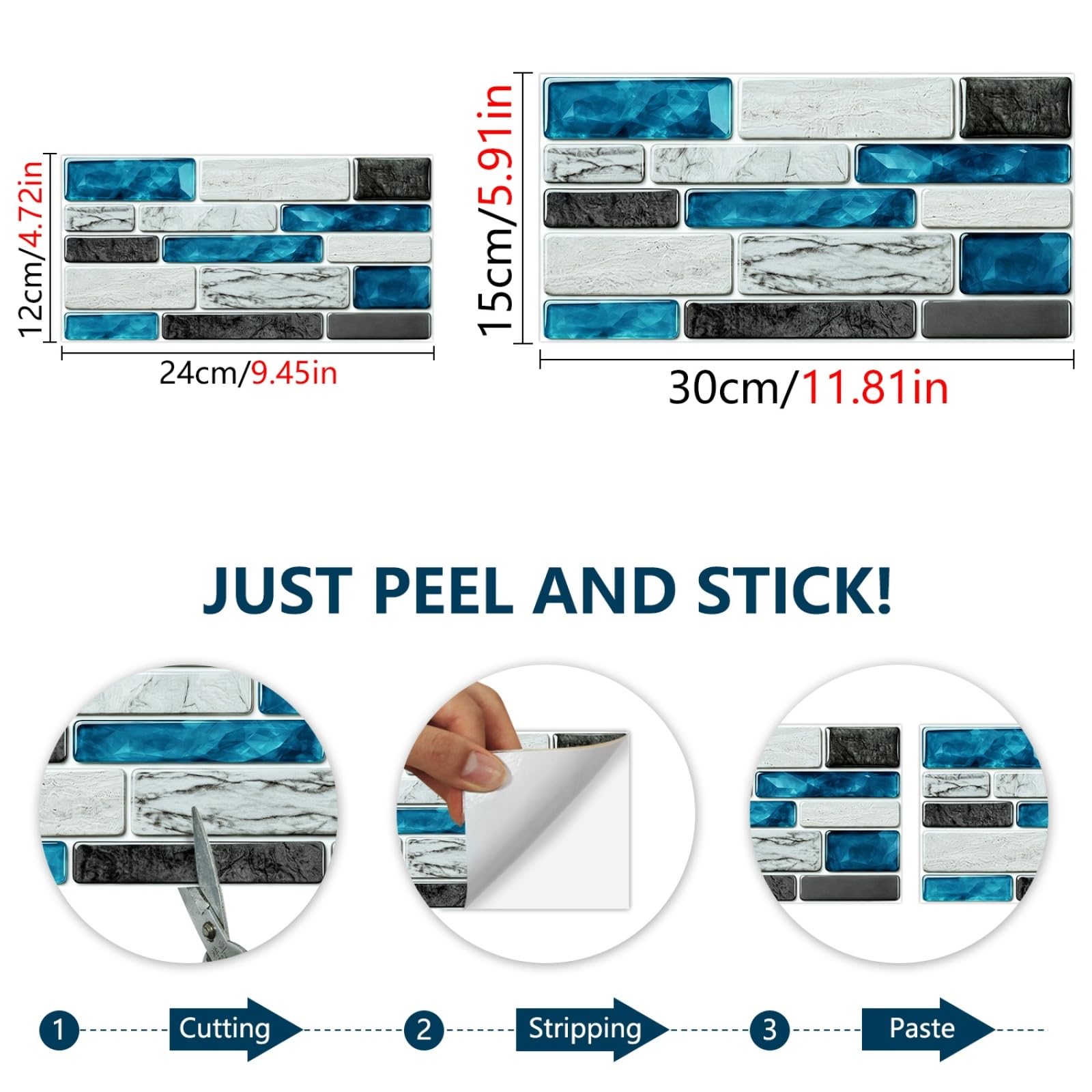 Naklejki na płytki kuchenne 15 x 30 przyklejane do płytek ściennych samoprzylepne naklejki na płytki