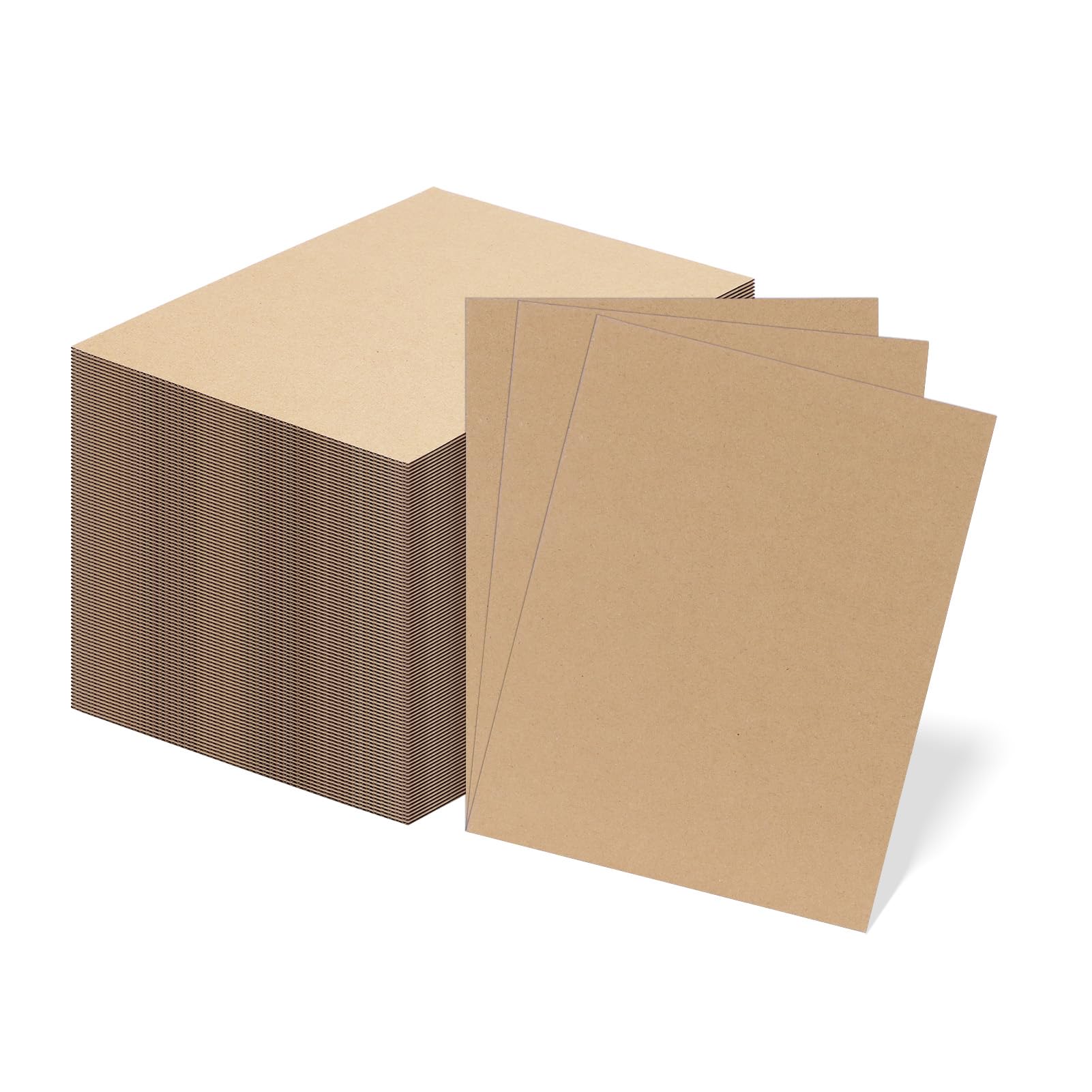 RLAVBL Confezione da 100 fogli di cartone ondulato da 21 x 28 cm, inserti piatti in cartone per spedizione, spedizione, imballaggio, artigianato fai da te