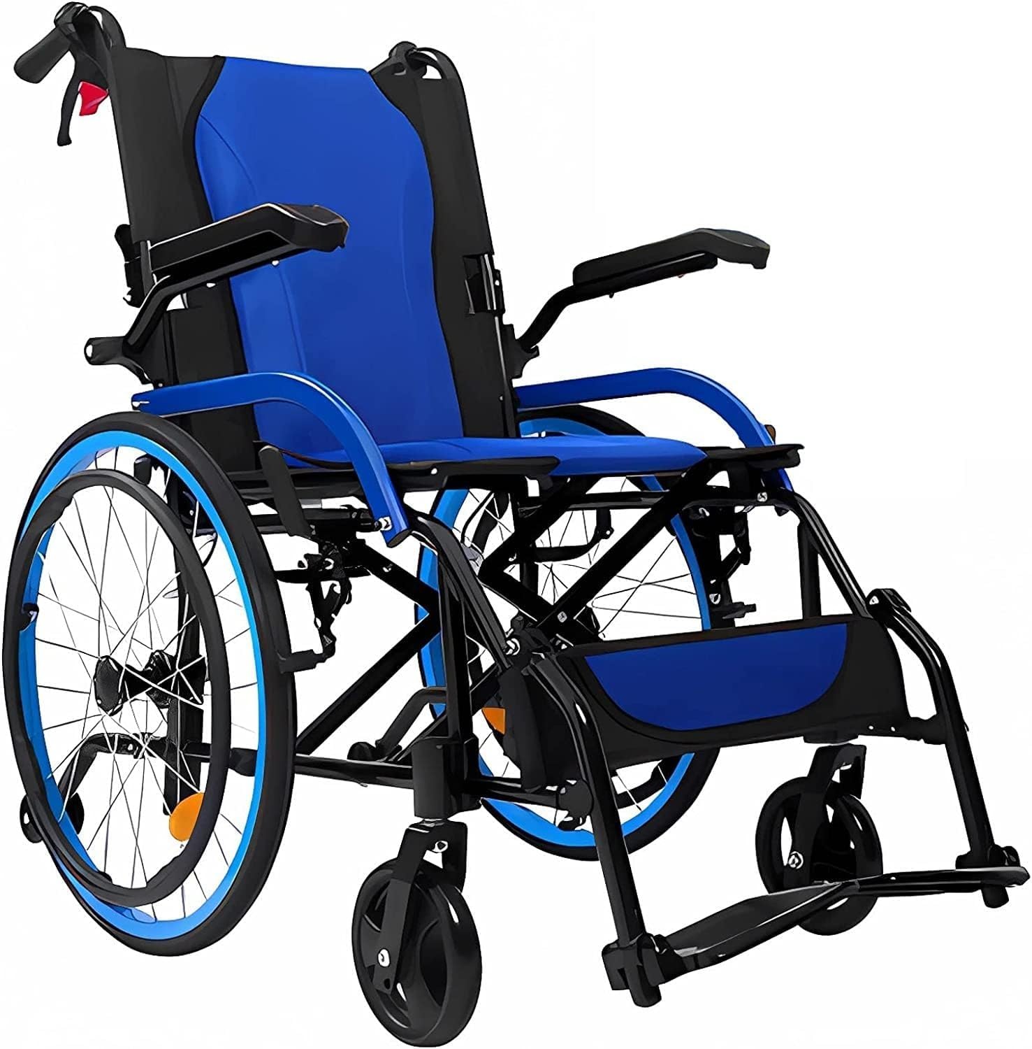 Sillas De Ruedas Autopropulsadas, Silla De Ruedas Activa Ligera De Aluminio, Silla De Ruedas Ultraligera para Viajes, para El Hogar Y para Llevar., 2