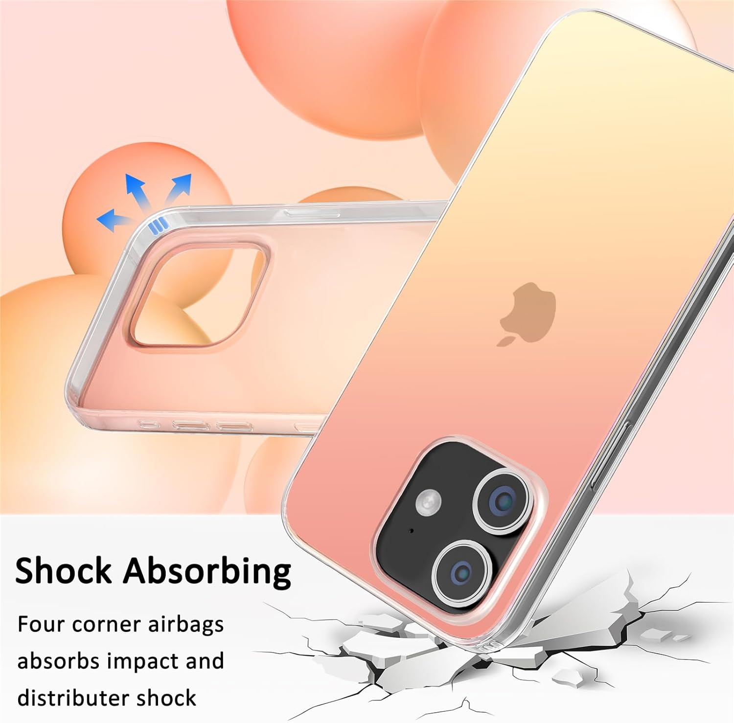 I-MGAE-IN-AR Compatible with iPhone 12 Case for iPhone 12 Pro 6.1 inch,Frosted Laser Glitter Bling Women Girls, High-Grade TPU and Hard PC Shockproof Unique Aesthetic Design Phone Hard Case - Image 3