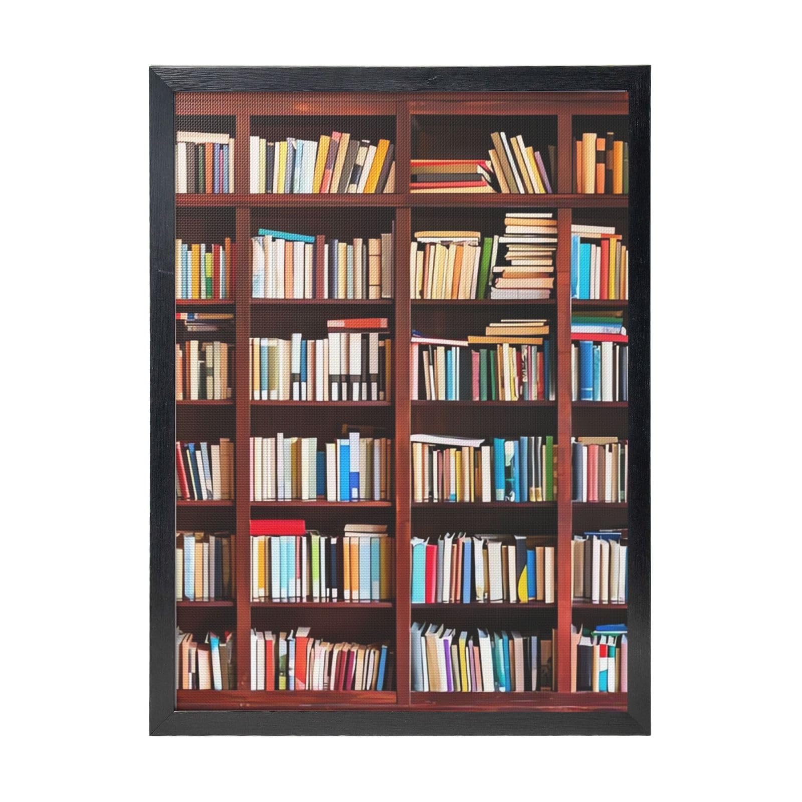 Framed Wall Art - Decorative Canvas Painting Books Pictures Poster Aesthetic Modern Prints Artwork for Bedroom Office Wall Decor Ready To Hang 12x16 in