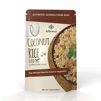 Albasa Coconut Rice Seasoning Mild,4.5oz Real Coconut Milk,Seasoning and Spices,4.5 Ounce