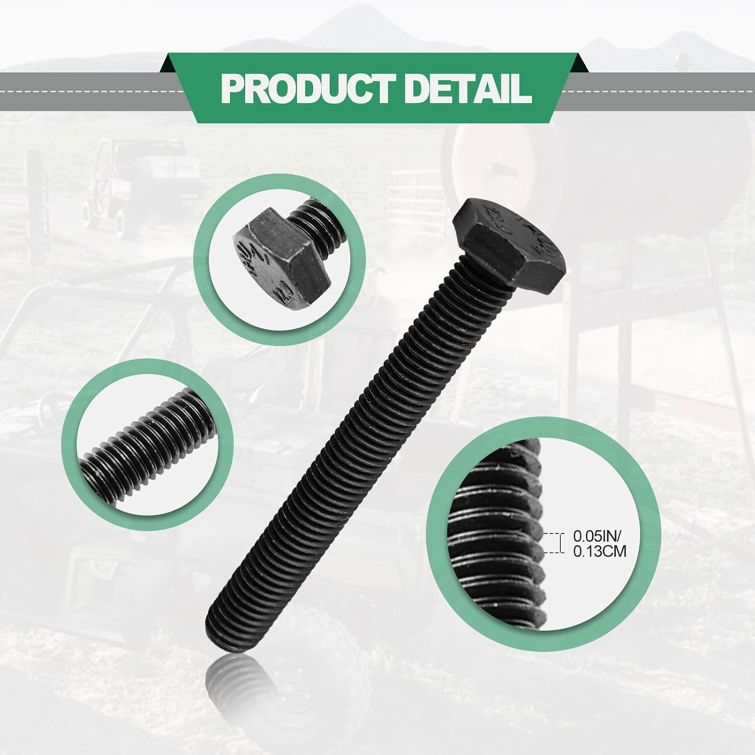 4 Pcs M8 8mm Secondary Clutch Spreader Tool - Belt Change Removal Kit for Can-am ATVs & SXSs, M8 x 1.25 x 70 Metric Bolt (12.9 CL, Pre-Oiled, Fully Threaded)