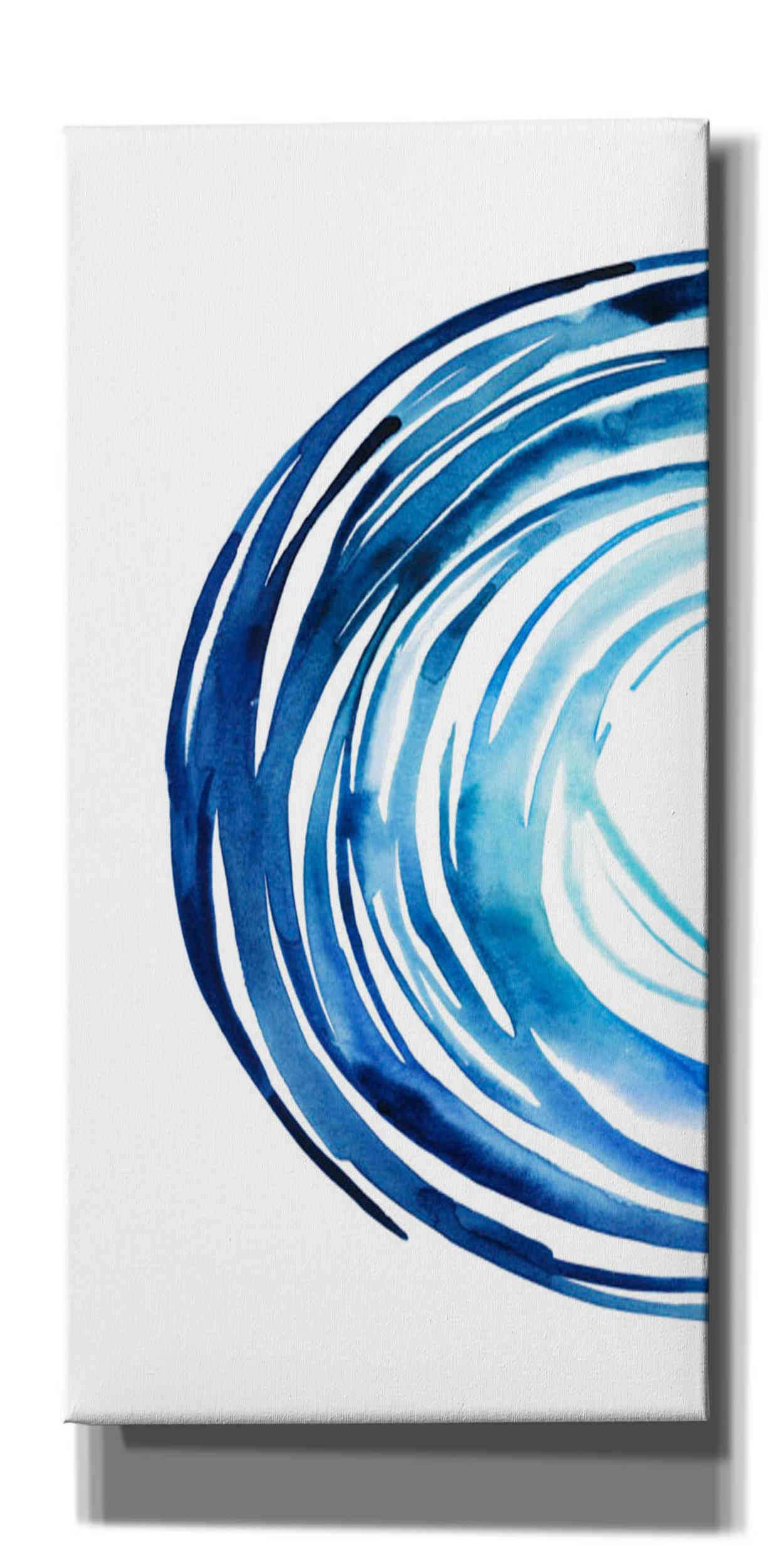 Epic Graffiti 'Blue Vortex I' by Grace Popp Giclee Canvas Wall Art, 20" x 40"