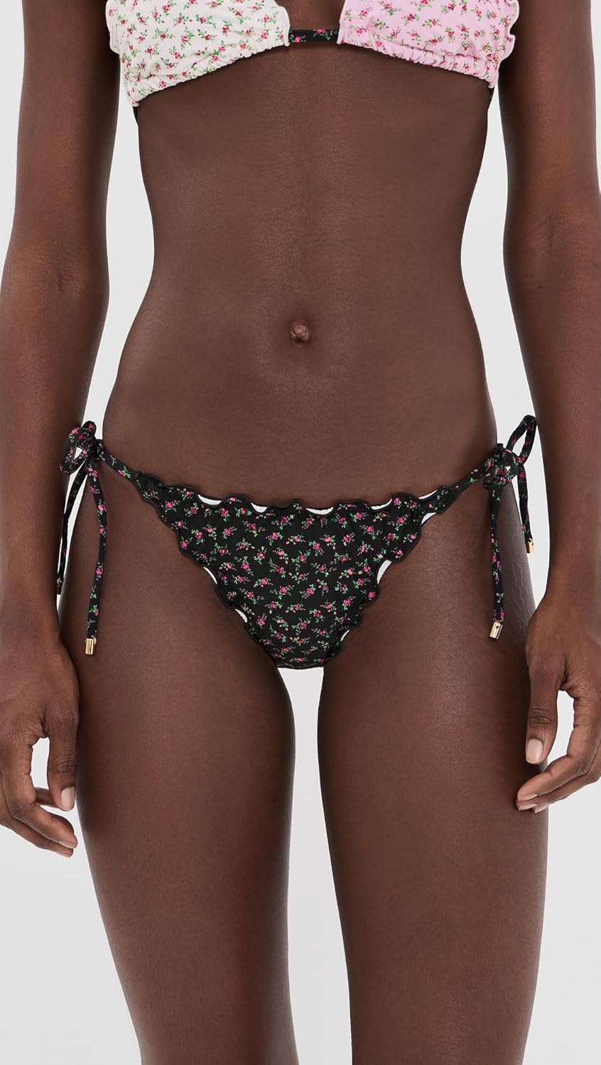 PQ Swim Women's Lettuce Edge Tie Side Bikini Bottoms - Image 2