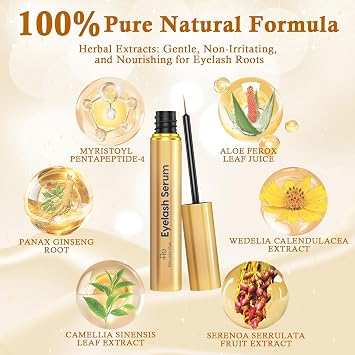 Premium Eyelash Growth Serum: Advanced Vegan Formula for Longer Thicker Lashes