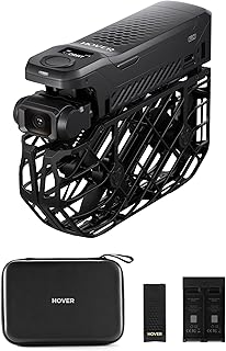 HOVERAir X1 PRO Drohne mit Kamera 4K, Faltbar Action Cam mit über 15 vollautomatischen Flugmodi, 42 KM/H, Fliegen überall mit OmniTerrain, Rückkollisions-Erkennung (Basis Kombo)