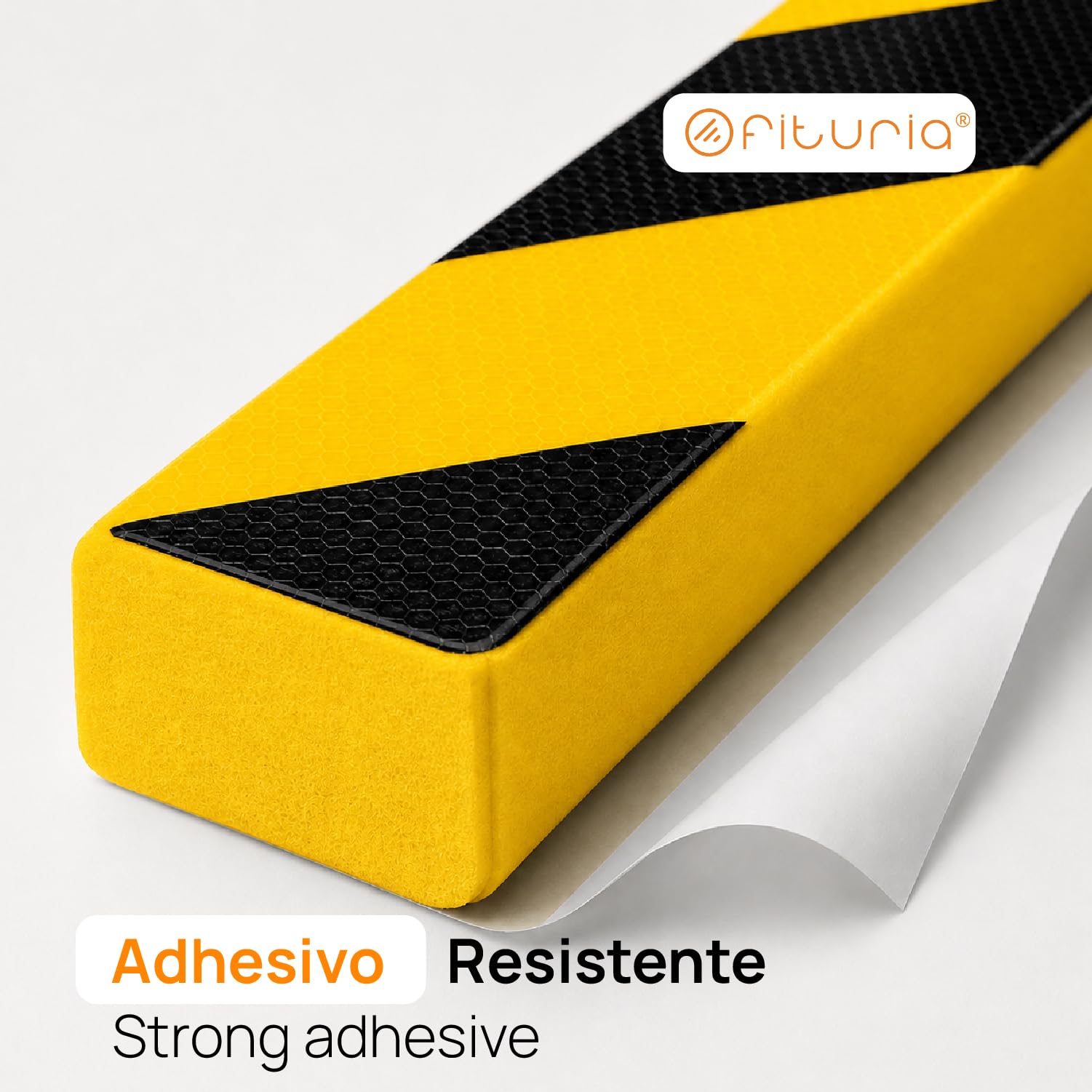 OFITURIA Paracolpi Garage Adesivo Pack 6 25x20+36x8 cm Nero/Giallo, Protezione Muro Garage, Paracolpi Auto Garage, Gomma Antiurto Box Auto (Pack 6 pz, 25x20+36x8 cm, Nero/Giallo)