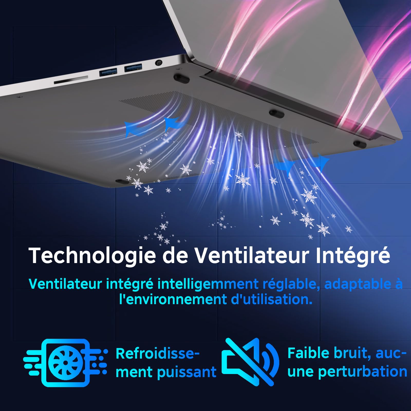 Ordinateur Portable 16 Pouces Core i3-1000NG4 (jusqu'à 3,2 GHz),16+512Go SSD Soutien Extension 1TB ,PC Portable Win11 Avec Double WIFI 1920x1200 BT4.2 Souris sans Fil&AZERTY Clavier Couverture-Gris