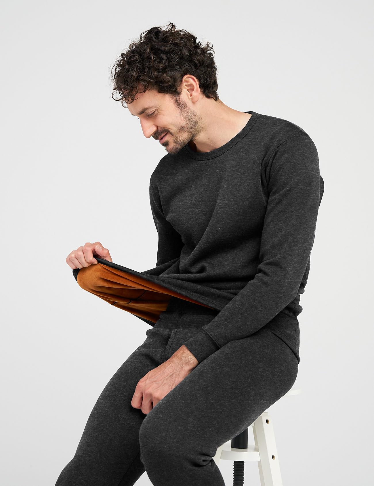 LAPASA Ensemble de sous-Vêtements Thermiques Homme Chaleur Extrême avec Doublure Veloutée Ultra Épaisse Haut Maillot de Corps Pantalon Bas Hiver M63