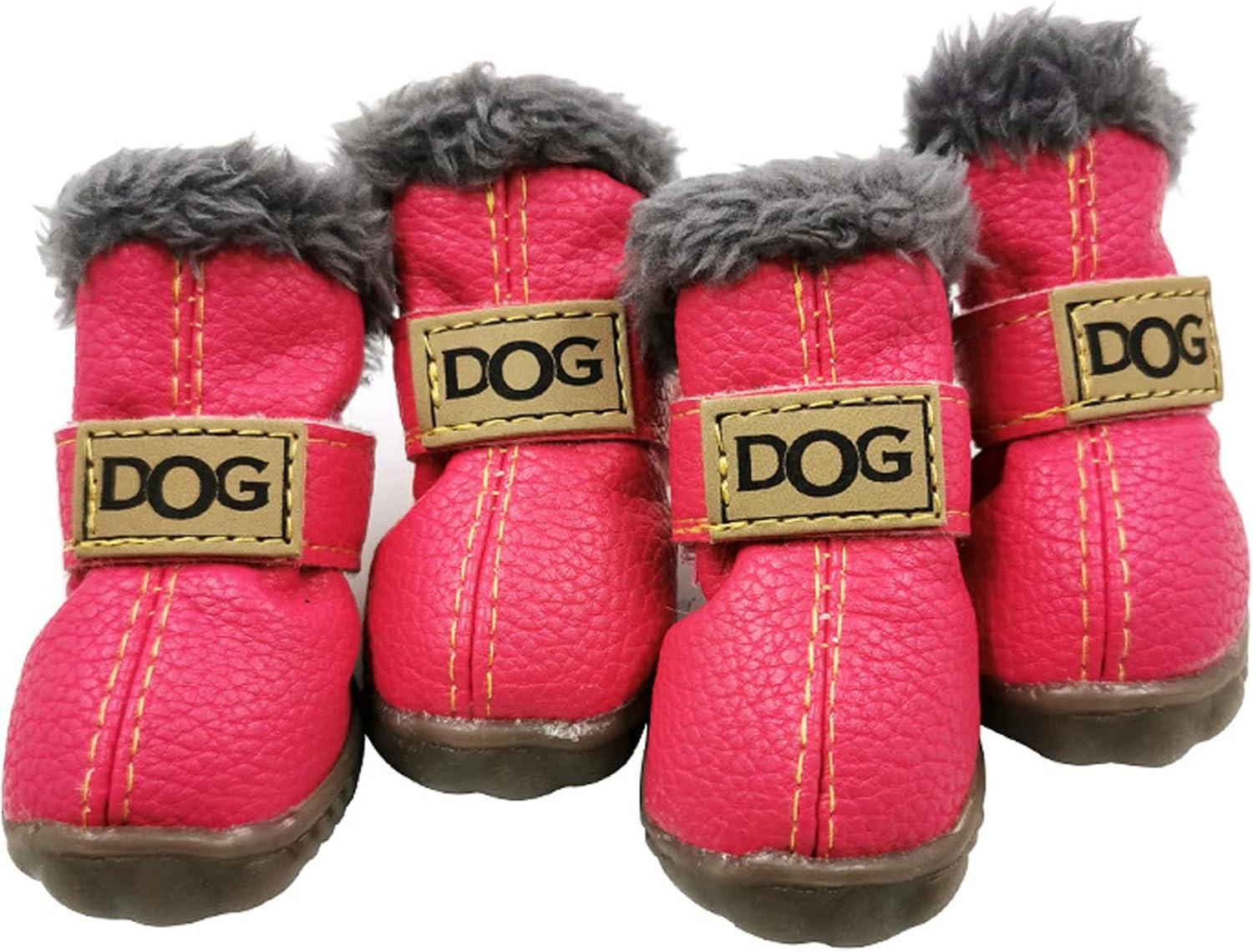 Dog Shoes, RMAMSCOV 4Pcs Snow Small Dog Boots, Winter Waterproof Skid