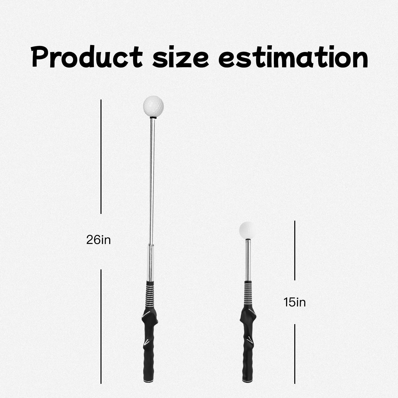 Golf Grip Trainer - Retractable Swing Training Rod with Ergonomic Golf Training Grip for Beginners & Brofessional?