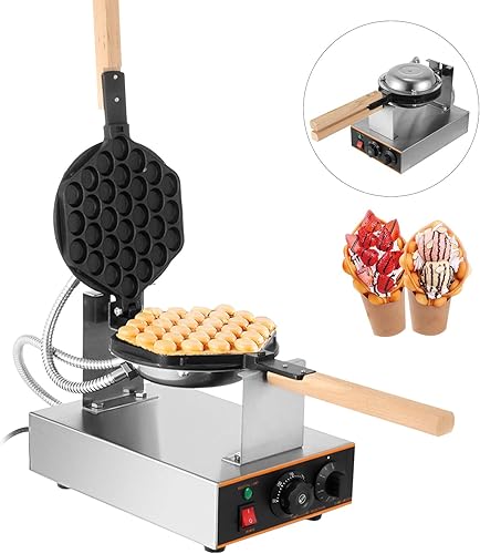 VEVOR Máquina comercial para hacer gofres de burbujas, hexagonal, máquina eléctrica de 110 V, máquina de soplado de huevos de Hong Kong de 1500 W