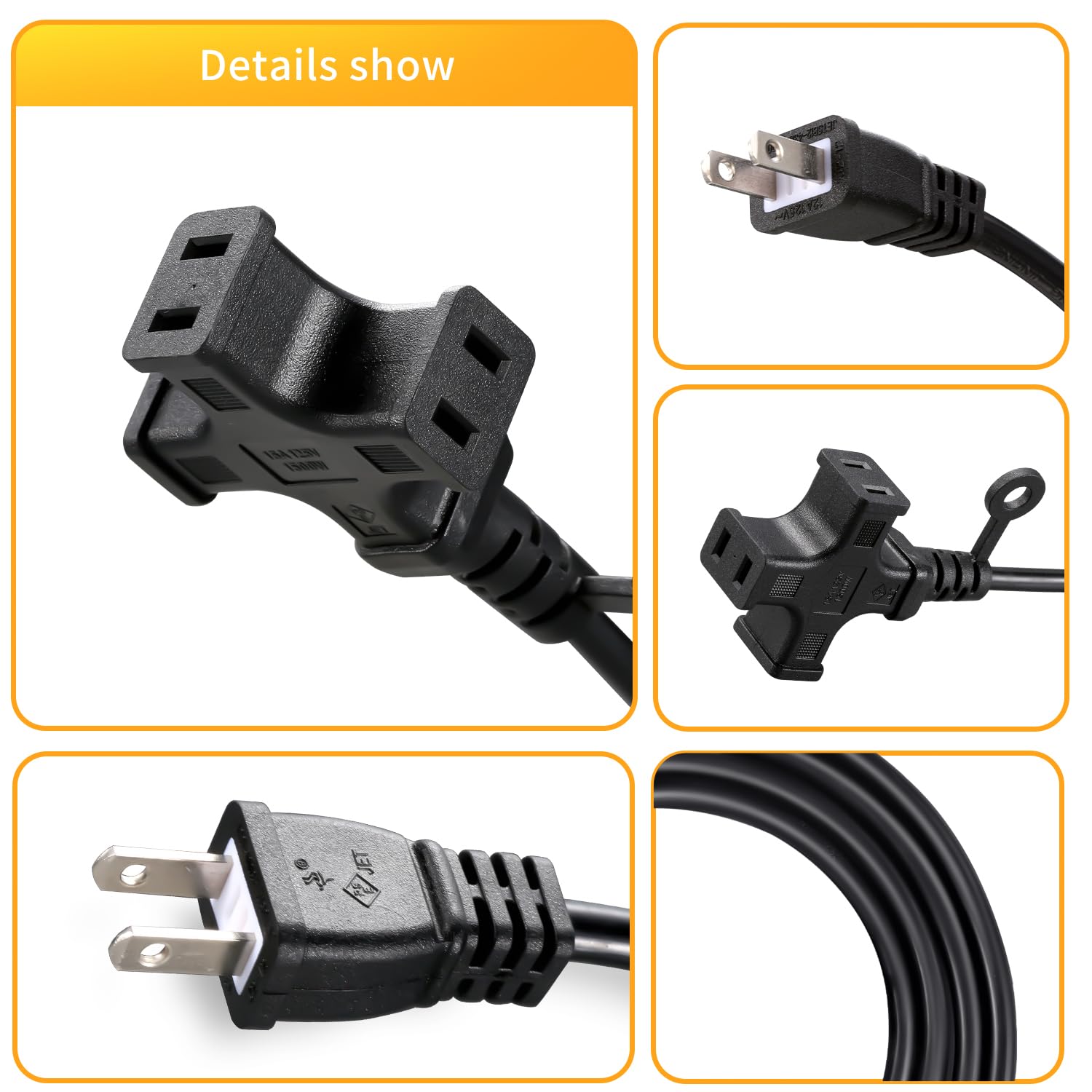 Amazon.co.jp: DanYee 延長コード 1m 3個口電源コード 作業用