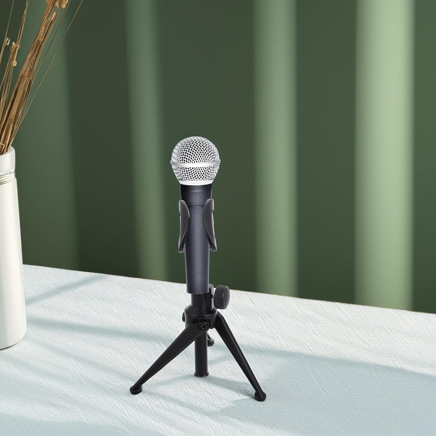Universal Adjustable Metal Microphone Stand with Phone Holder for Teaching image 4