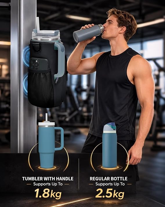 sportsnew 30/40oz Crossbody Water Bottle Holder Anti-Tip Tumbler Carrier