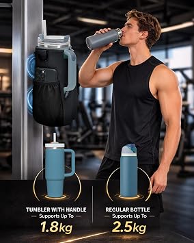 sportsnew 30/40oz Crossbody Water Bottle Holder Anti-Tip Tumbler Carrier