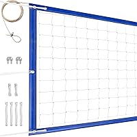 YUXUXU Professional Heavy Duty Volleyball Net Outdoor - All Weather 32x3FT, Thick Borders, Extended Steel Cable for Backyard Beach Pool